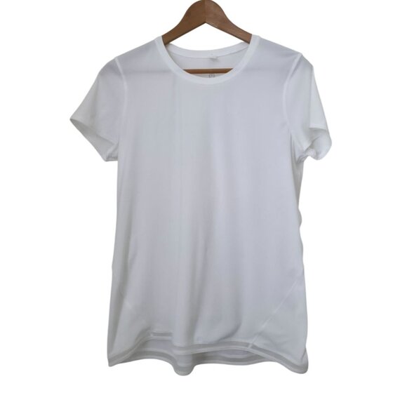 Lululemon Tops - Lululemon Into the Sun White Short Sleeve Athleisure Short Sleeve Tee Top Sz  8